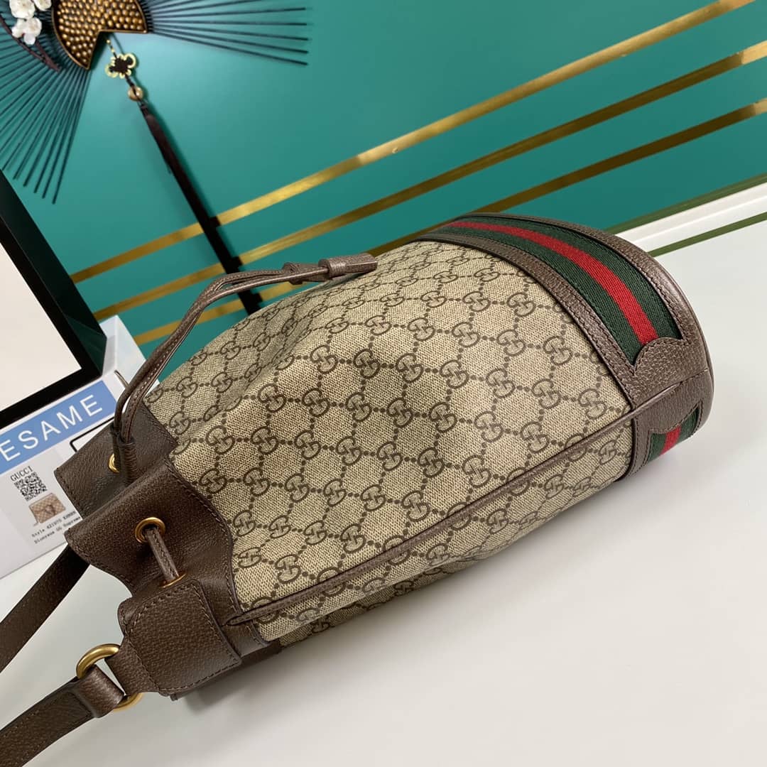 Gvc*1 Ophidia GG Svp*me Leather Bucket Bag Replica 540457