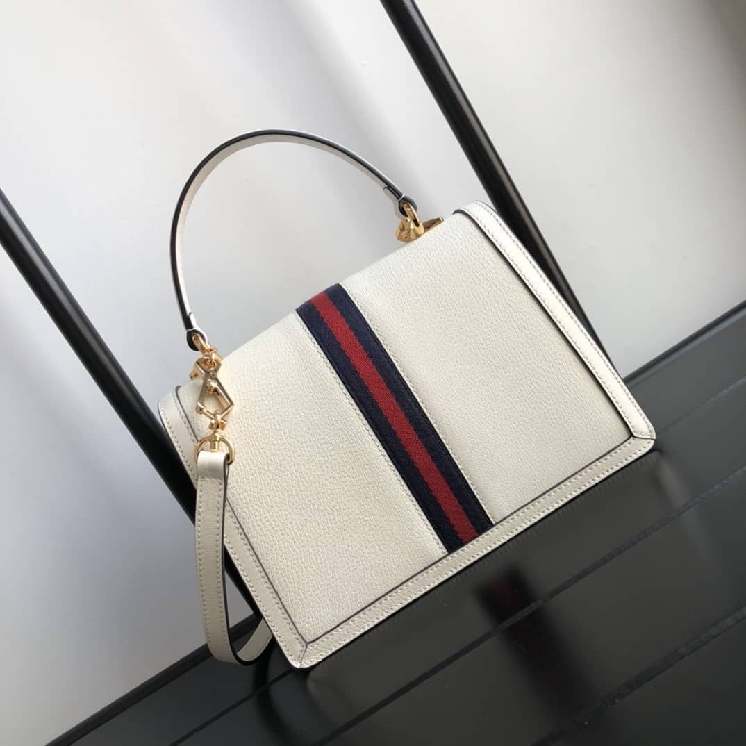 Gvc*1 Ophidia Small Top Handle Bag Replica White 651055