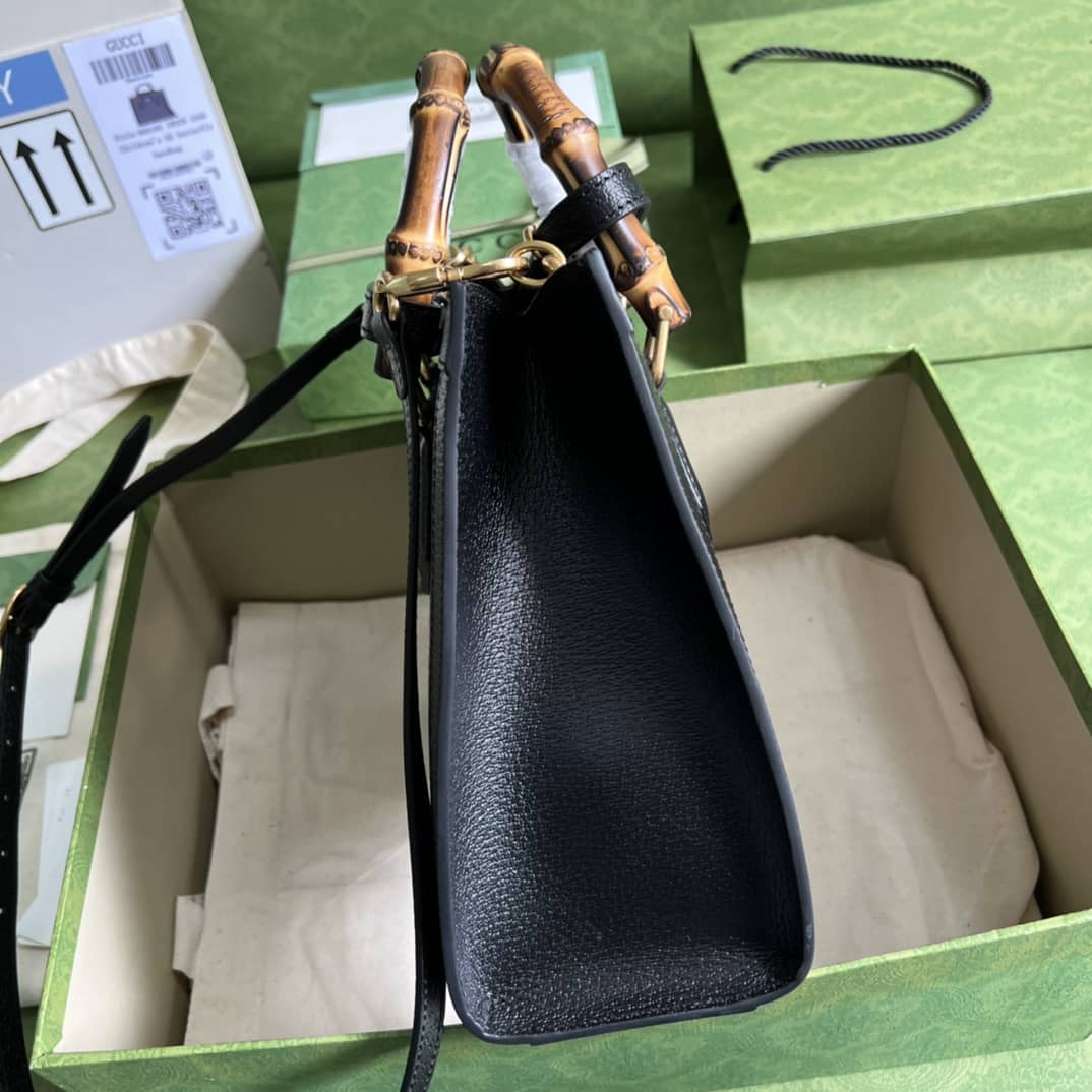 Gvc*1 Diana GG Small Black 660195 Replica Tote Bag