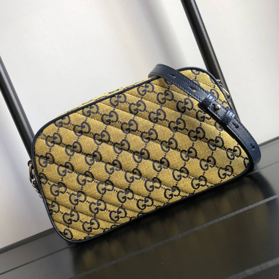 Gvc*1 Handbag Dupes Marmont Small Shoulder Handbag Camera Bag Replica Yellow 447632