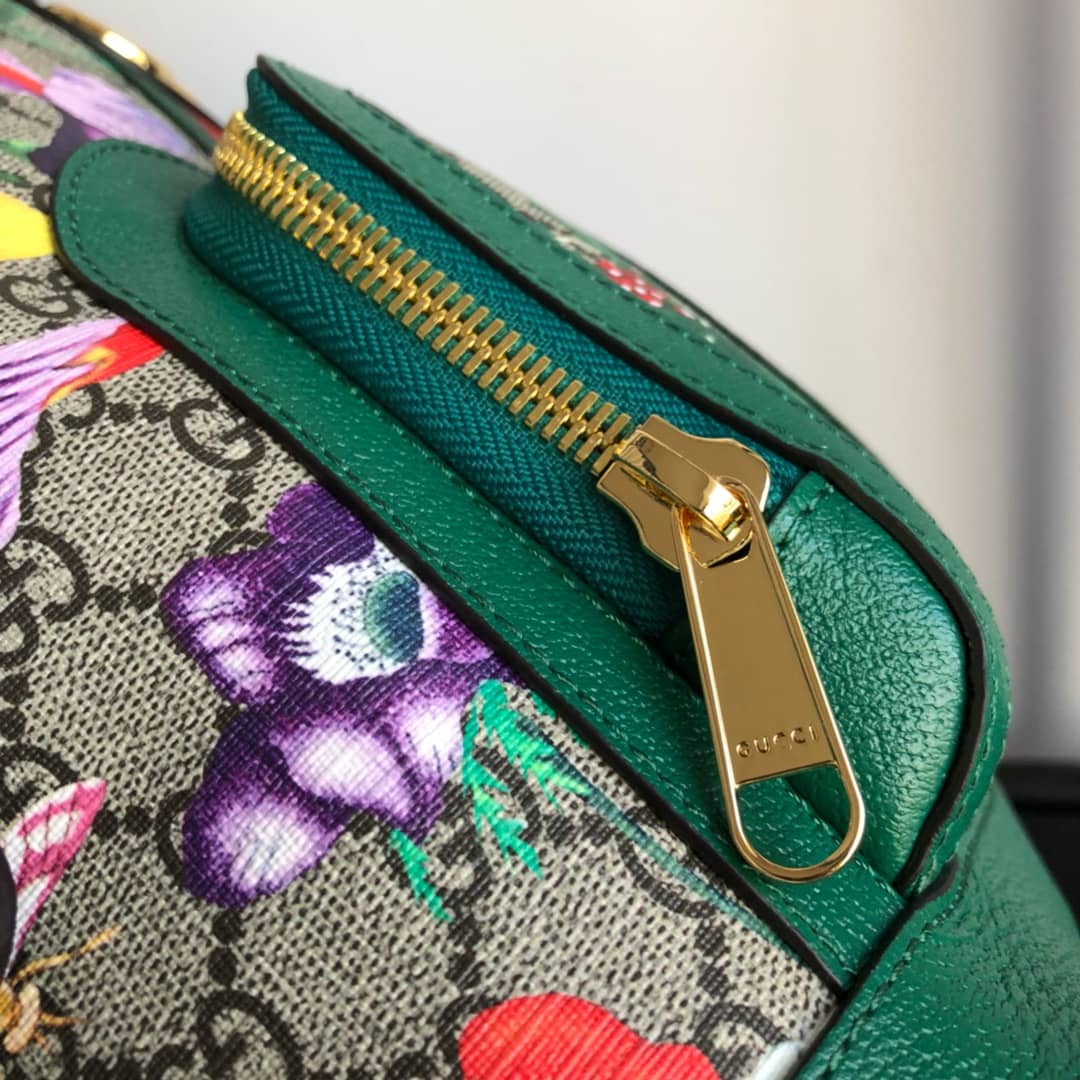 Gvc*1 Ophidia Flora Small GG Svp*me Canvas Replica Backpack Green 547965