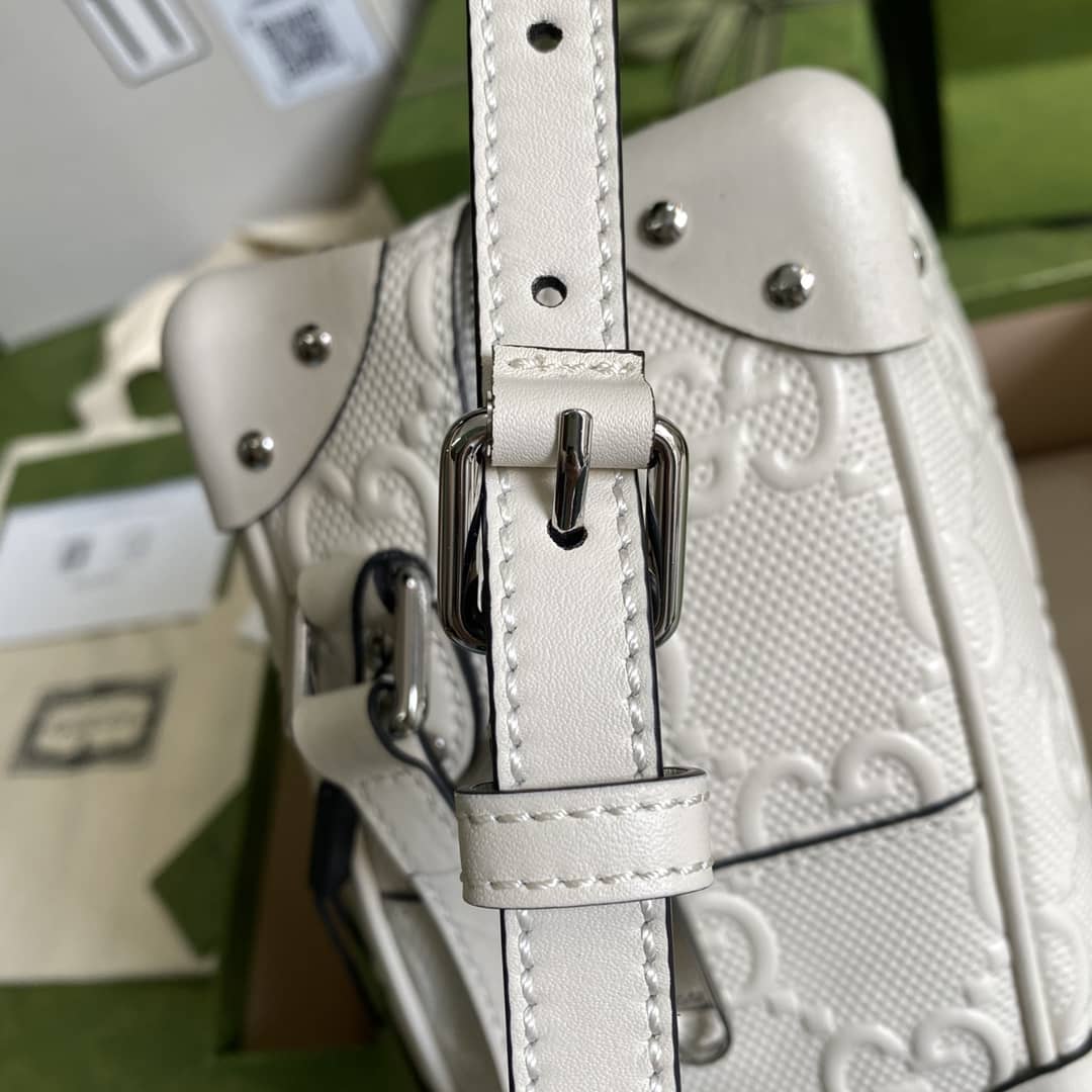Gvc*1 Svp*me GG Leather Square Shoulder Bag Replica 626363