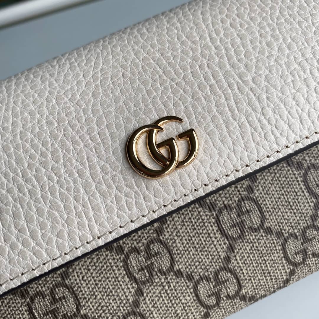 Gvc*1 GG Marmont Leather Chain Wallet Replica 546585
