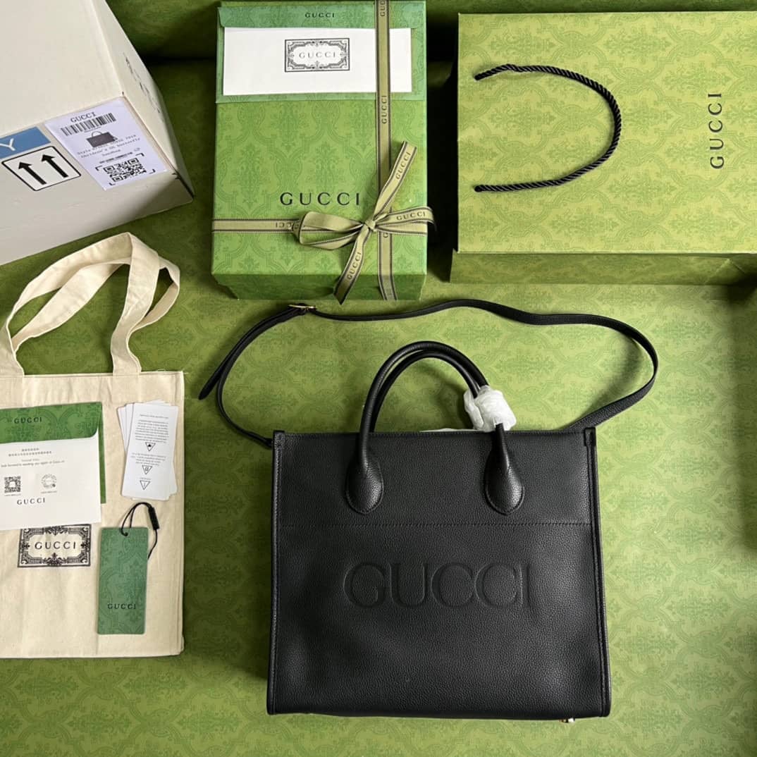 Gvc*1 Small Leather Tote With Gvc*1 Logo 674822 Replica Bag