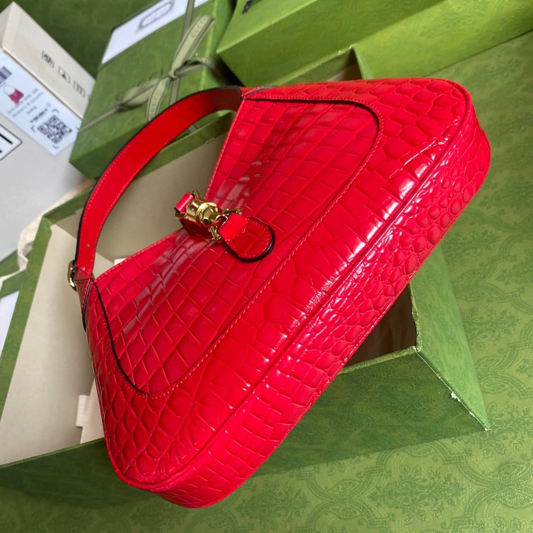 Gvc*1 GG Jackie 1961 Small Hobo Shoulder Bag Replica Red 636709