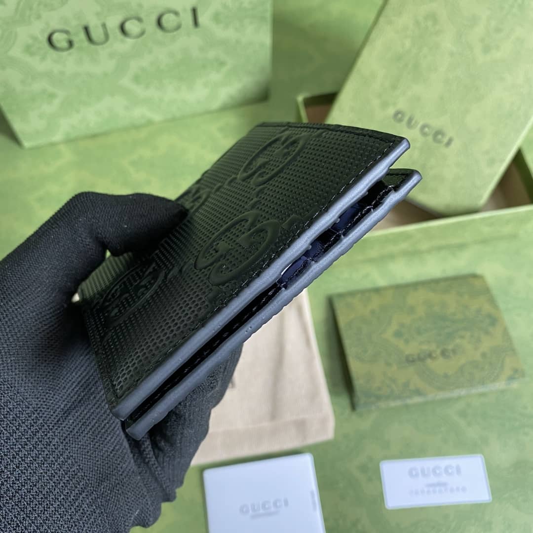 Gvc*1 GG Monogram Leather Folding Wallet Replica 625562