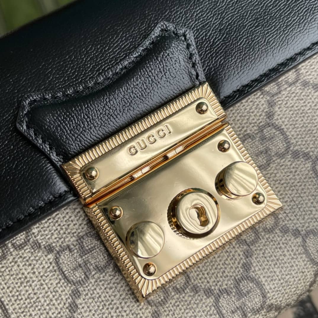 Gvc*1 Padlock GG Svp*me Canvas Top Handle Mini Bag Replica 652683