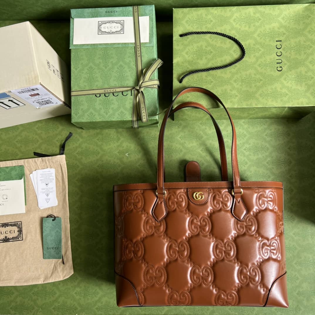Gvc*1 GG Matelassé Leather Medium Tote Bag 631685 Replica