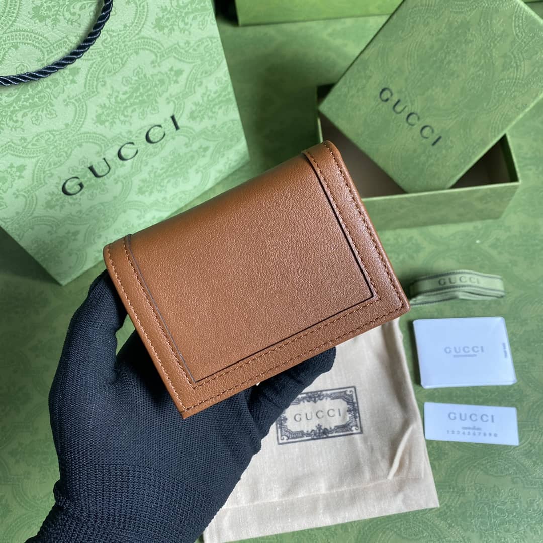 Gvc*1 Diana Leather Card Case Wallet Replica 658244