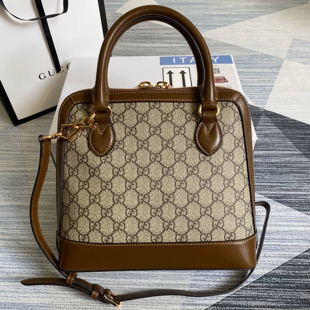 Gvc*1 1955 Horsebit Polkadot Handle Bag Replica 621220