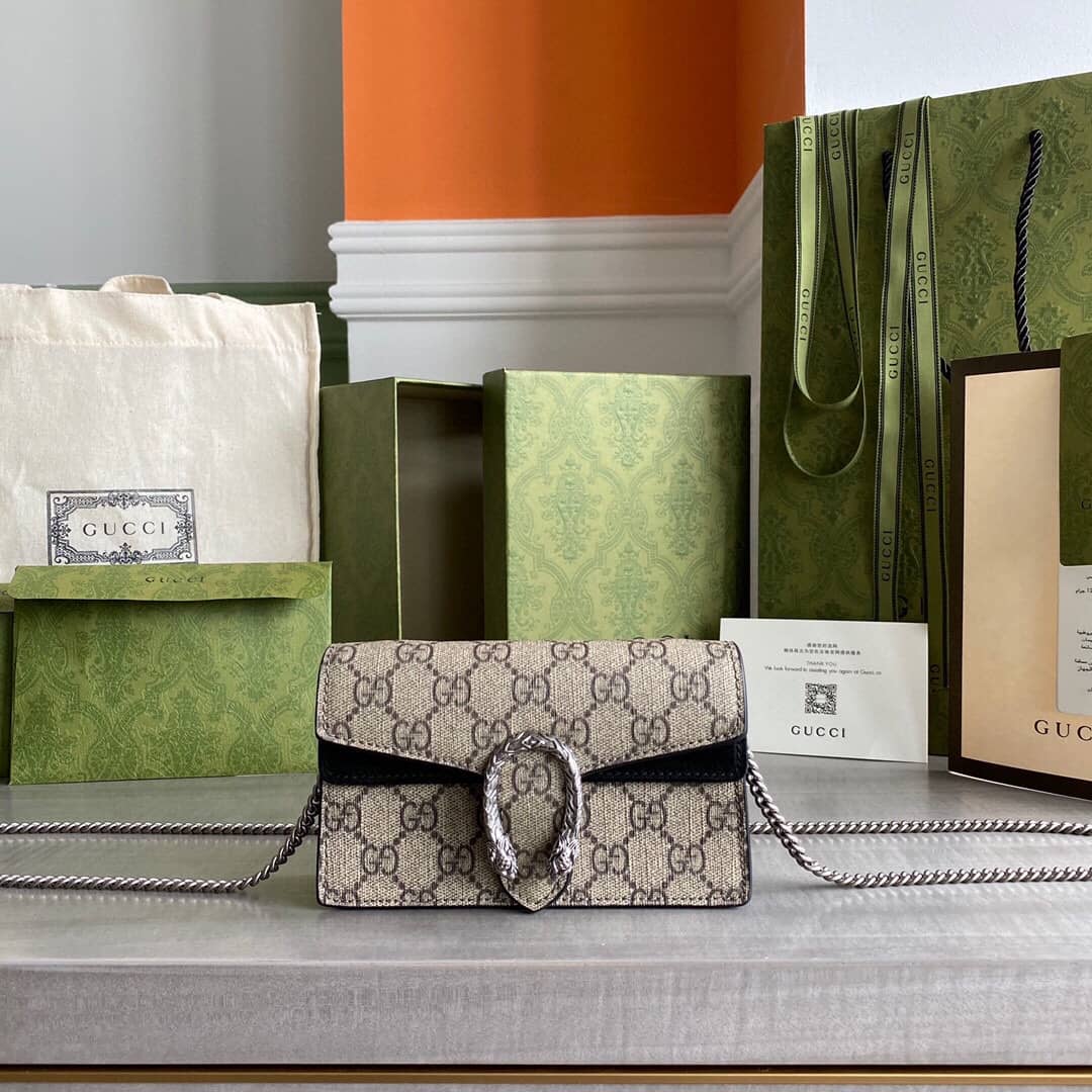 Gvc*1 Dionysus GG Svp*me S*per Mini Bag Replica Gray Black 476432