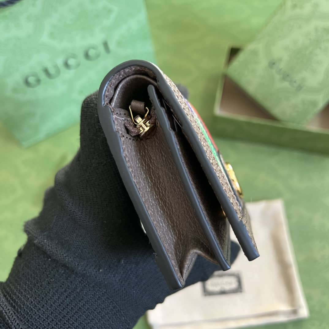Gvc*1 Ophidia GG Card Case Wallet Replica 523155