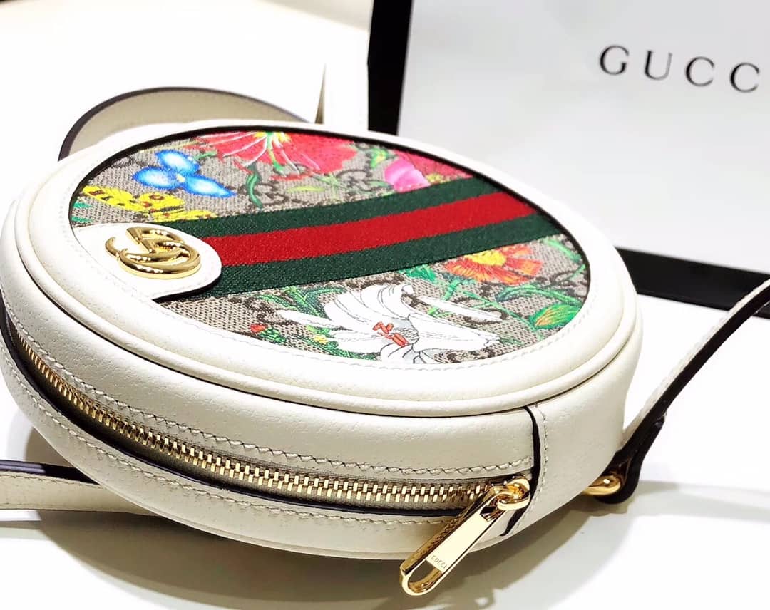 Gvc*1 Ophidia GG Flora Mini Replica Backpack White 598661