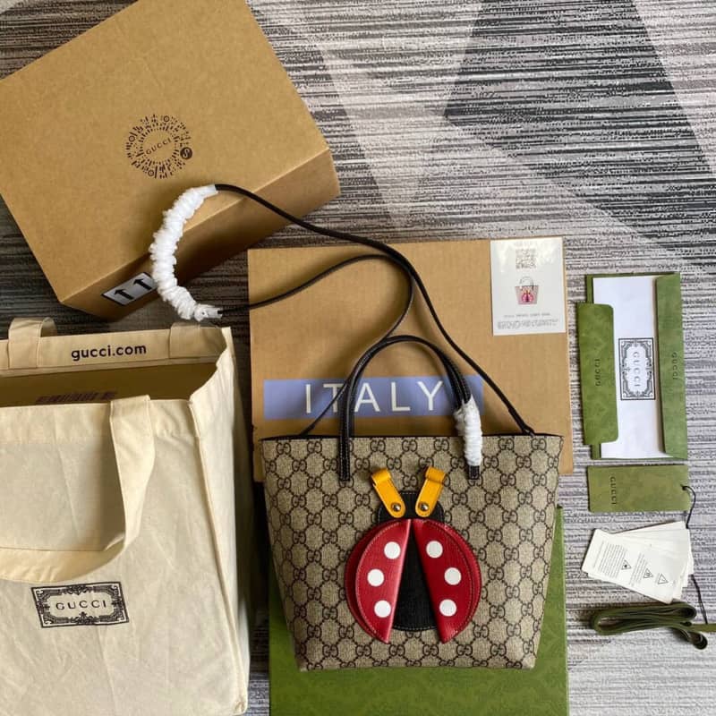 Gvc*1 Ladybug Tote Replica Bag Brown 666288