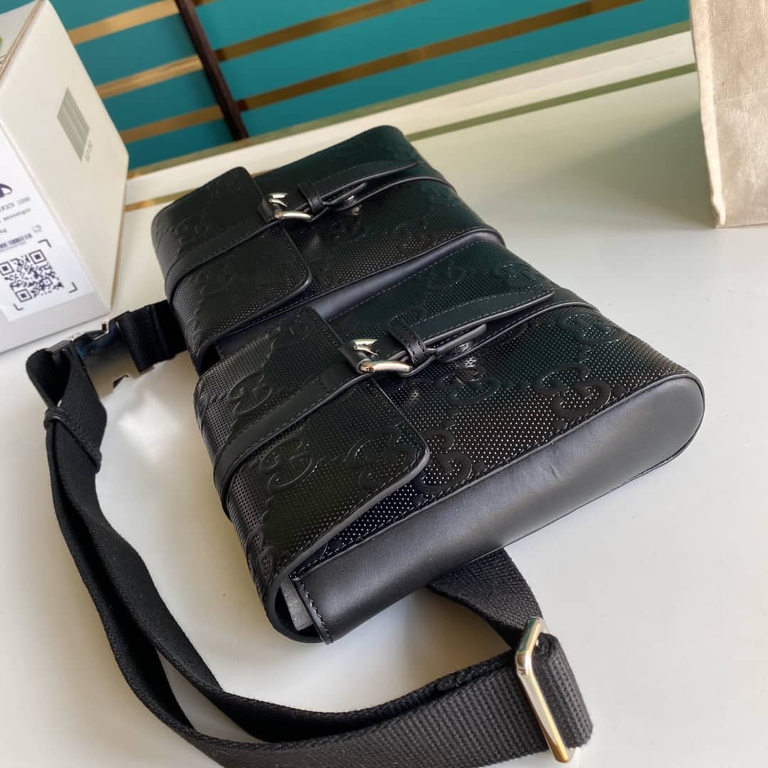 Gvc*1 GG Emboss Waist Body Bag Replica 631339