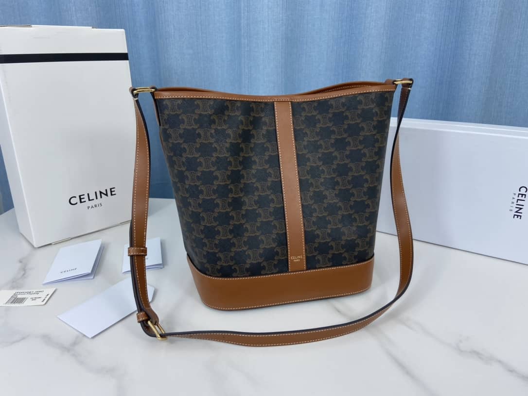 Ce1i*e Triomphe Bag Dupe Canvas Replica Bucket Bag