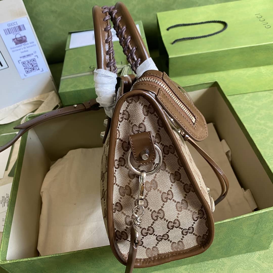 Gvc*1 x Ba1en*iaga GG Canvas City Bag Replica 658597