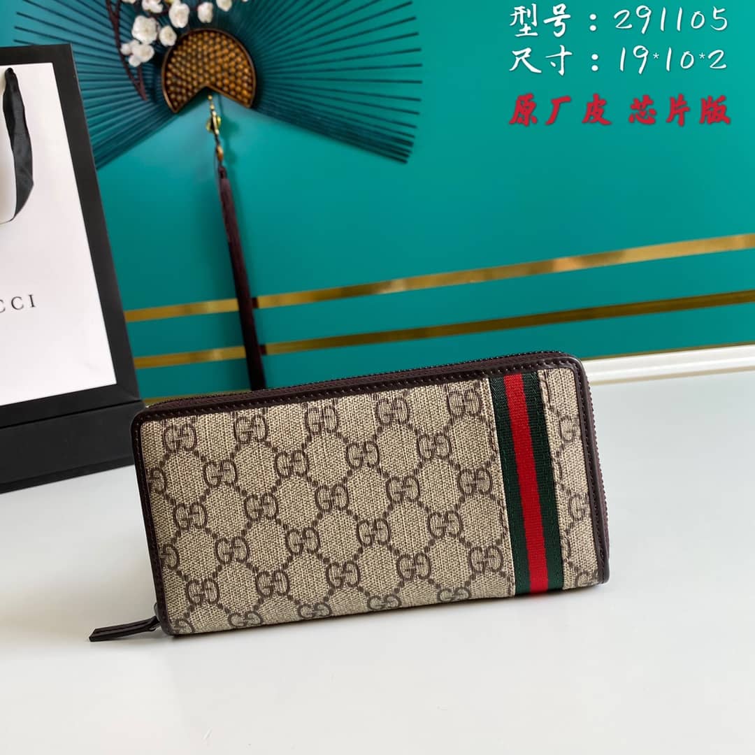 Gvc*1 GG Svp*me Web Zip Around Wallet Replica 291105
