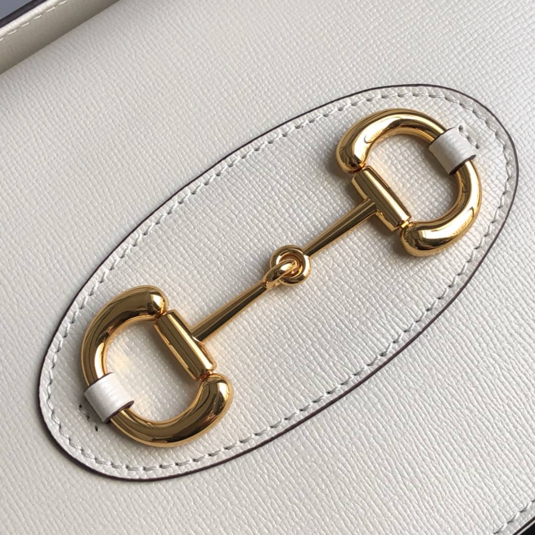 Gvc*1 Horsebit Bag Dupe 1955 Small Top Handle Replica Bag White 627323