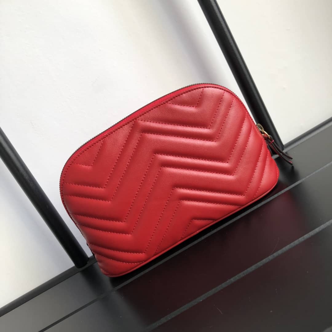 Gvc*1 GG Marmont Quilted Vanity Bag Replica Red 625690