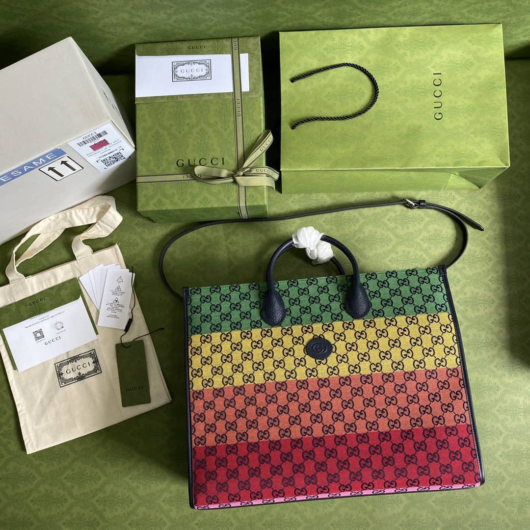 Gvc*1 GG Multicolor Large Tote Replica 659980