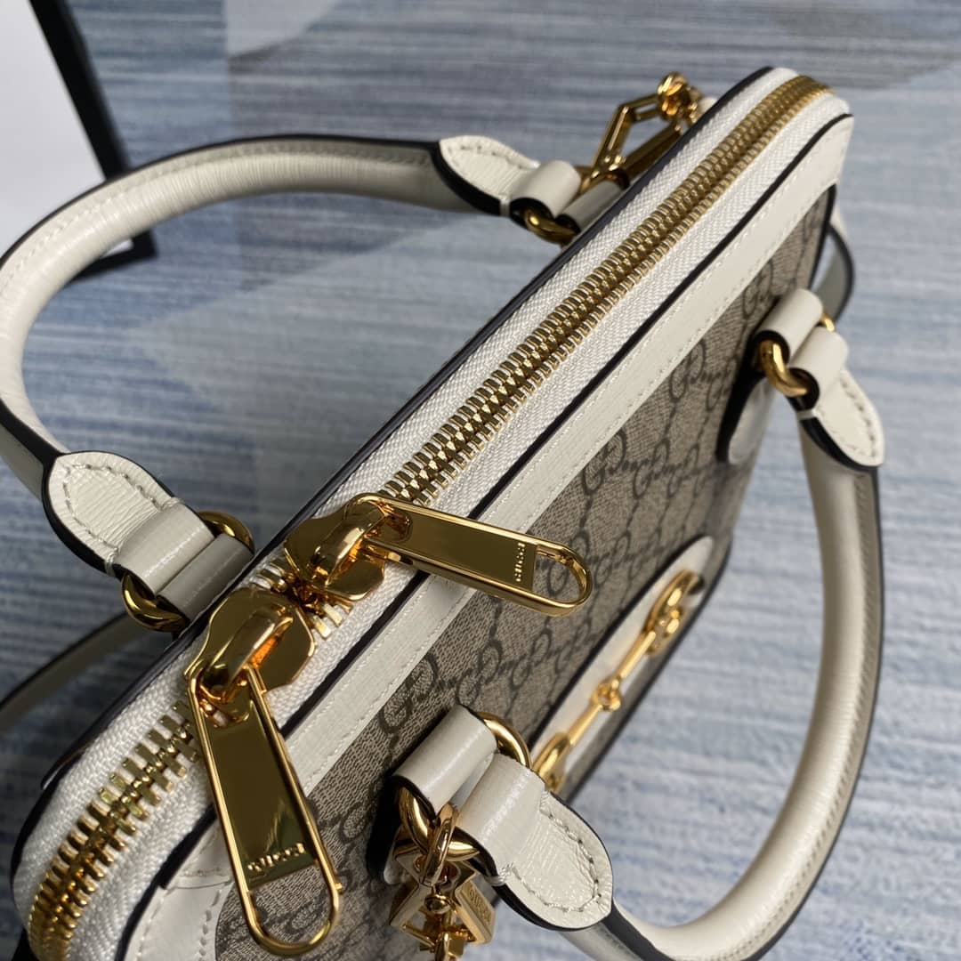 Gvc*1 1955 Horsebit Polkadot Handle Bag Replica 621220