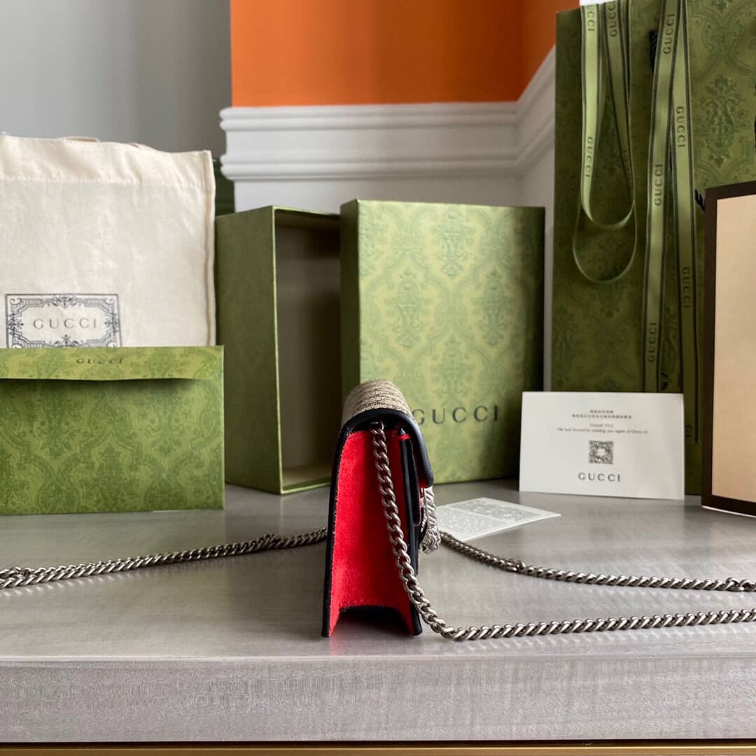 Gvc*1 Dionysus GG Svp*me S*per Mini Bag Replica Gray Red 476432