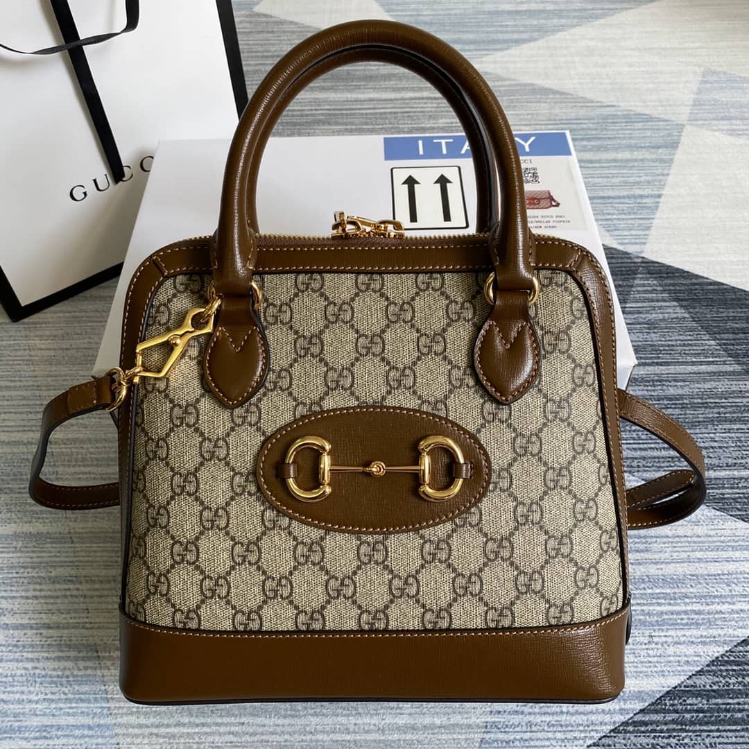 Gvc*1 1955 Horsebit Polkadot Handle Bag Replica 621220