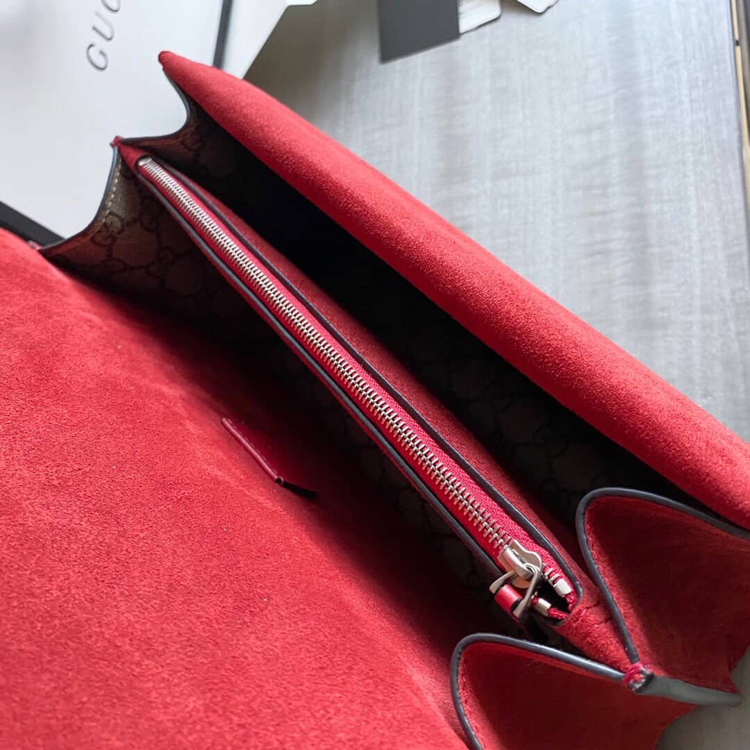 Gvc*1 Dionysus Dupe GG Svp*me Dionysus Chain Replica Shoulder Bag Gray Red 400249