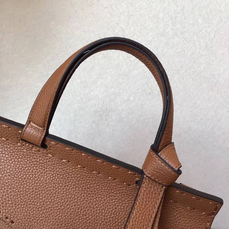Gvc*1 GG Marmont Leather Top Handle Replica Bag Brown 421890
