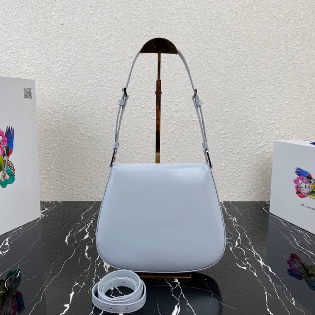 Pra*a Cleo Bag Dupe Brushed Leather Flap Shoulder Bag