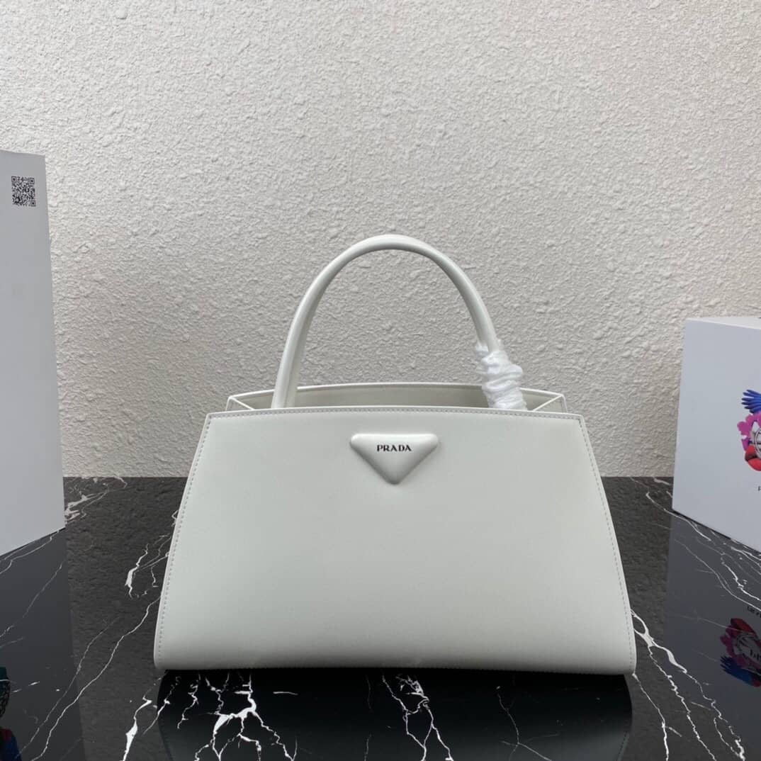 Pra*a Small Brushed Leather Replica Tote