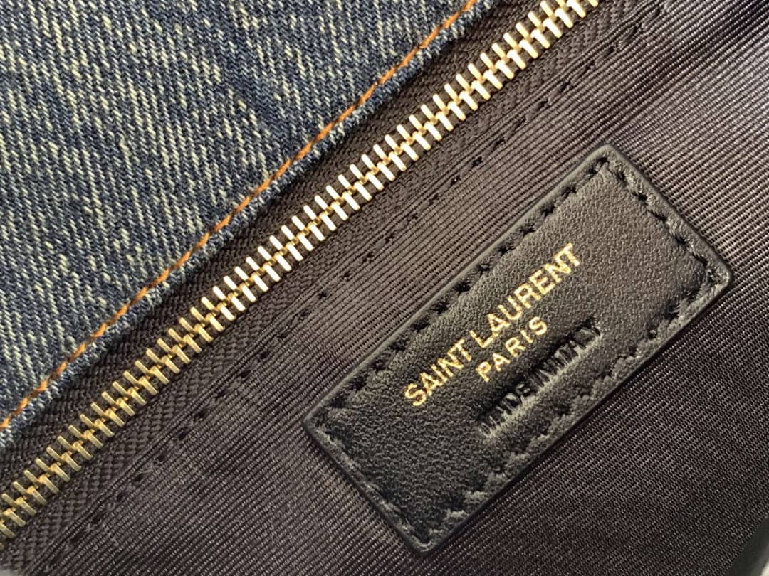 Sa1nt Lau*nt Loulou Denim Shoulder Bag