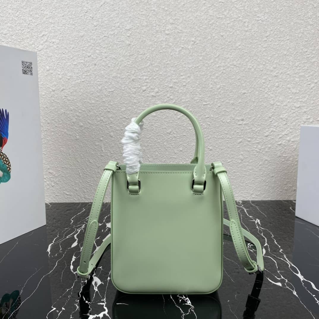Pra*a Raffia Tote Dupe Small Brushed Leather Replica Tote