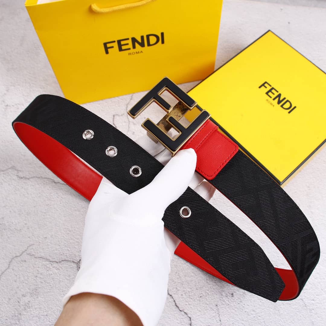 7 Star F**di Leather Belt 38mm