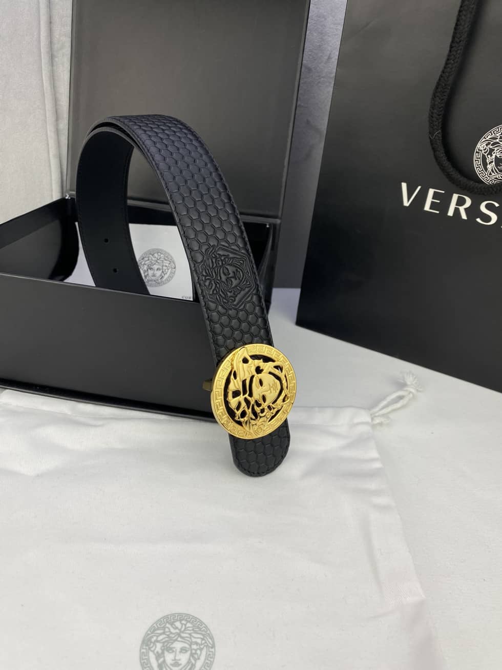 Knockoff Versace Logo Belt 40mm