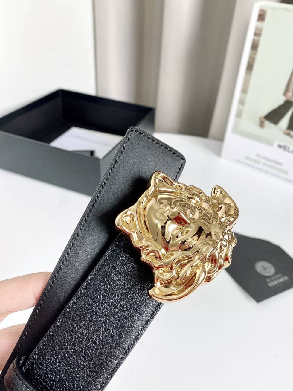 7 Star Versace Leather Belt 38mm