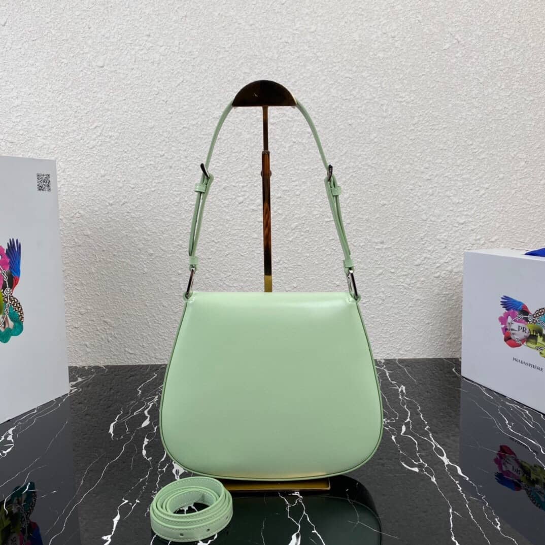 Pra*a Cleo Bag Dupe Brushed Leather Flap Shoulder Bag