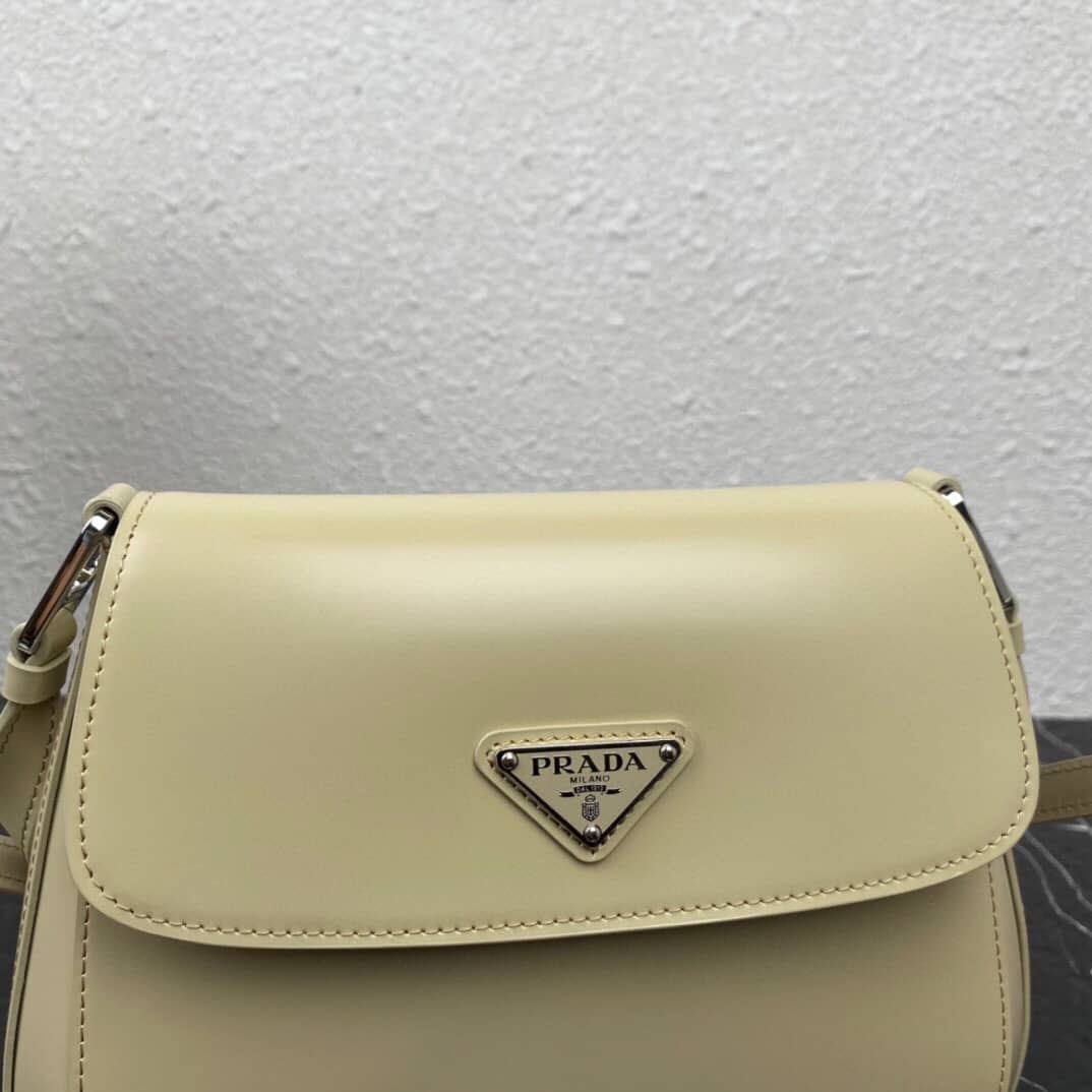 Pra*a Cleo Bag Dupe Brushed Leather Flap Shoulder Bag