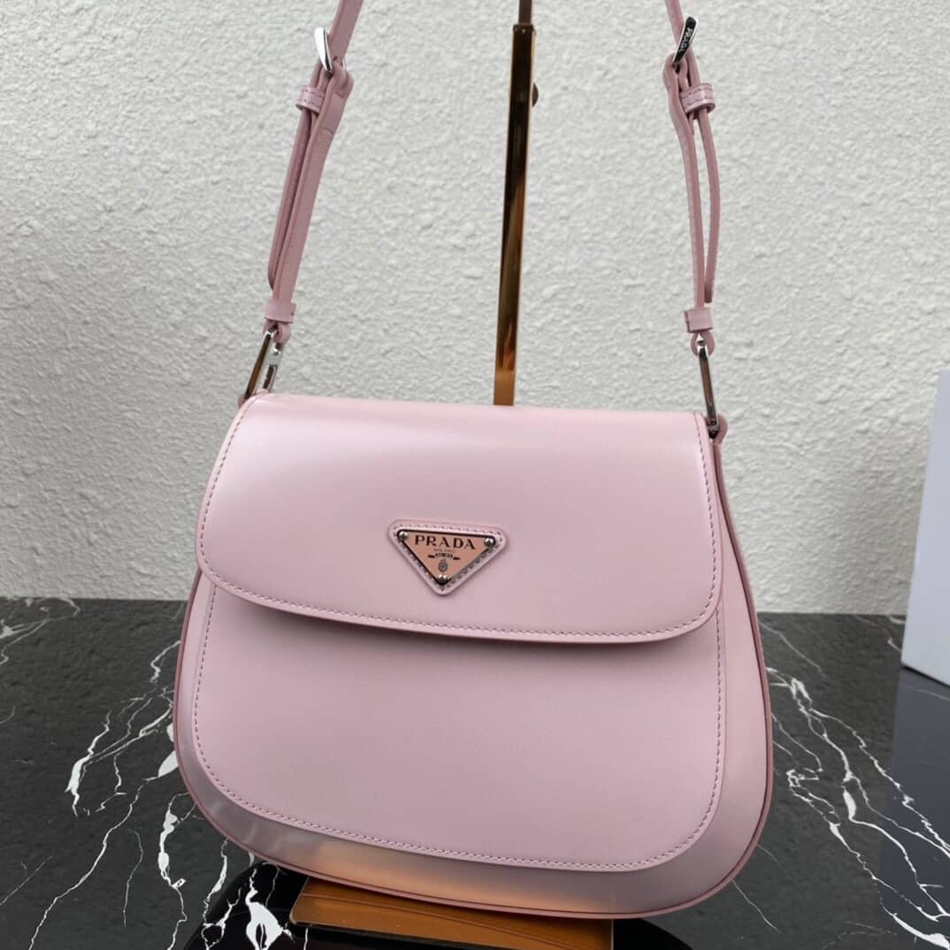 Pra*a Cleo Bag Dupe Brushed Leather Flap Shoulder Bag
