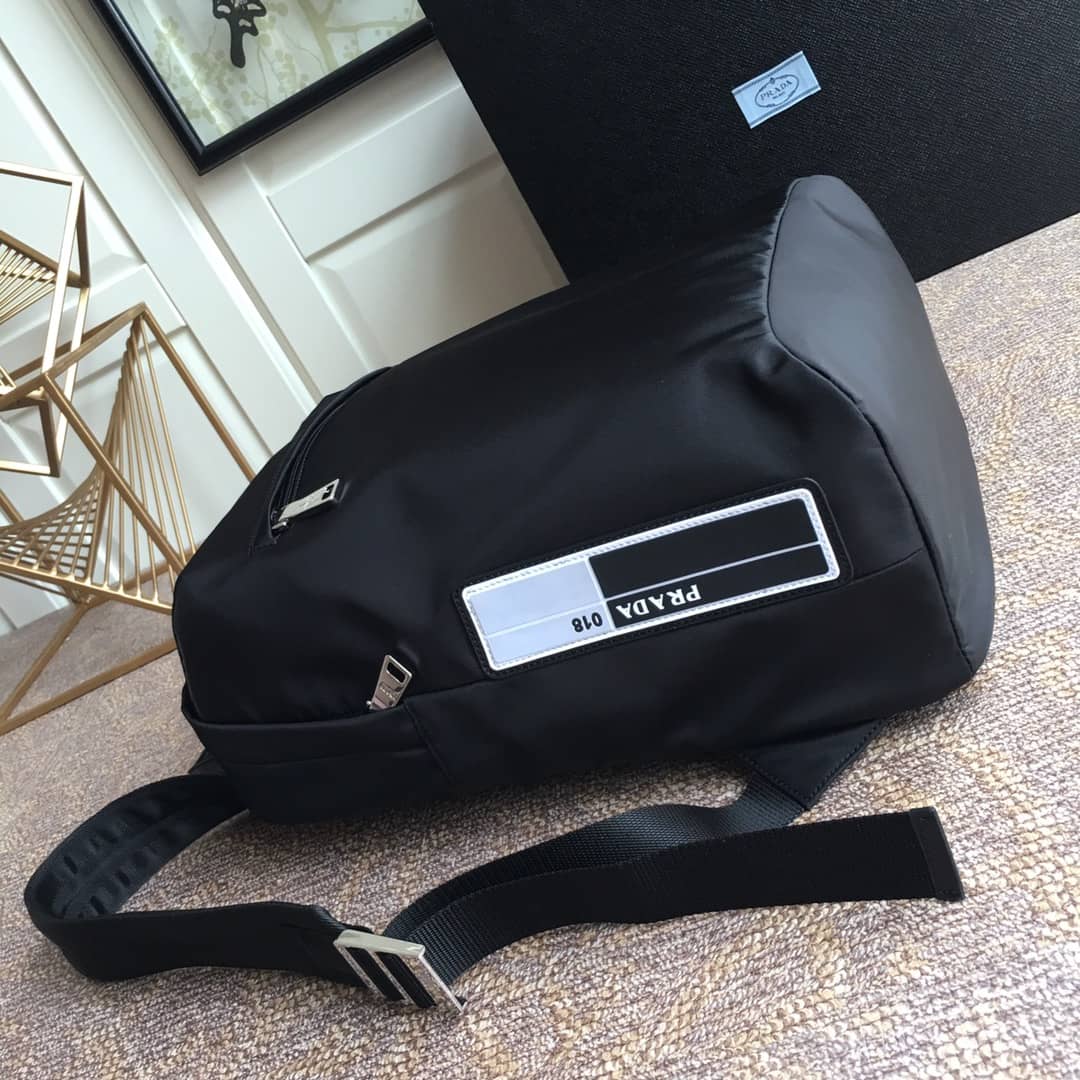Pra*a Backpack Dupe Nylon Tessuto Palme Zaino