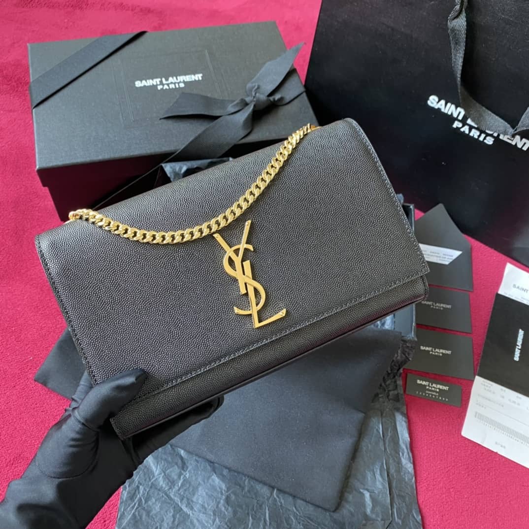 Y51 Dupes Bags Sa1nt Lau*nt Kate Embossed Leather Medium Bag