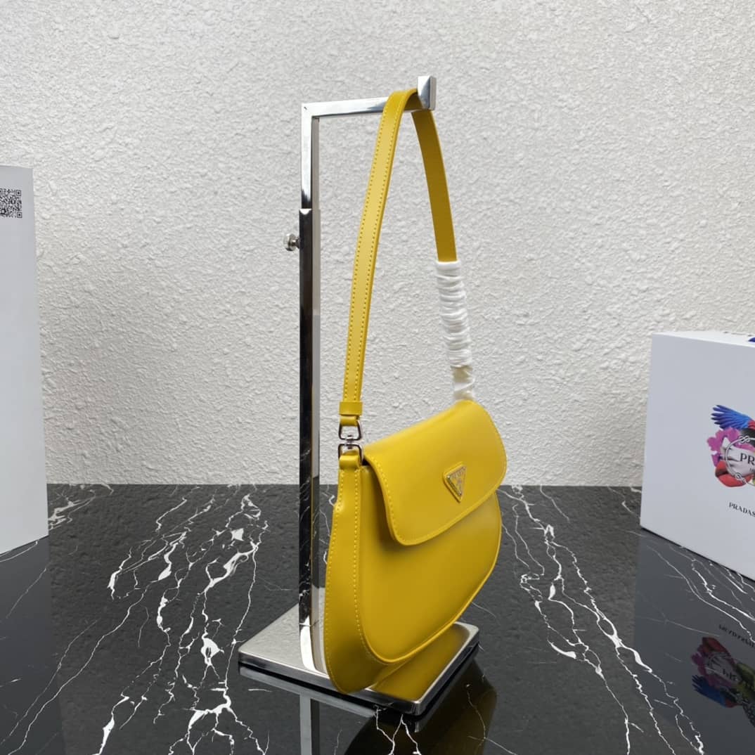 Pra*a Cleo Bag Dupe Brushed Leather Flap Replica Shoulder Bag
