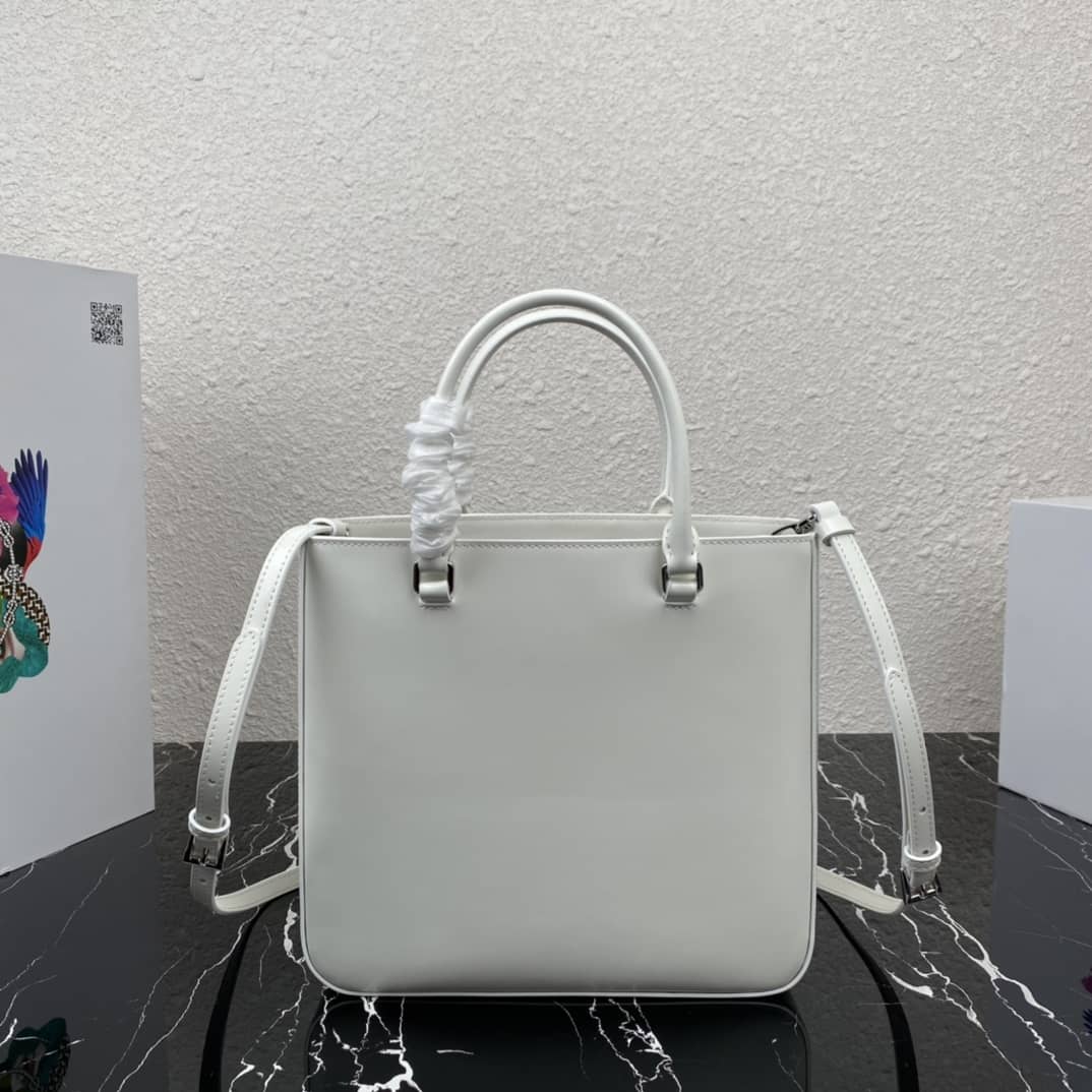 Pra*a Raffia Tote Dupe Womens Brushed Leather Replica Tote
