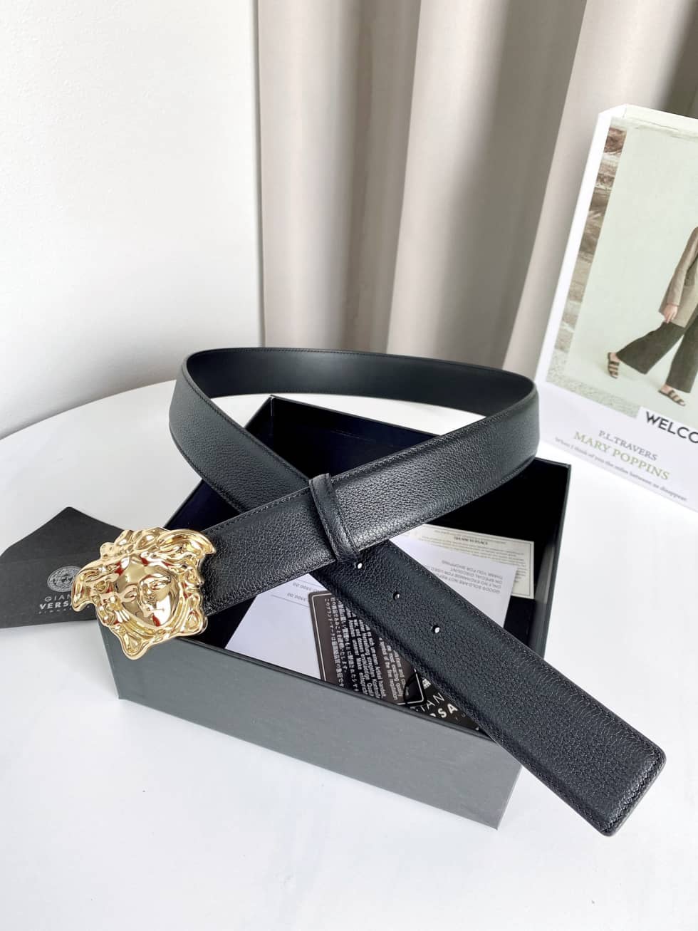 7 Star Versace Leather Belt 38mm