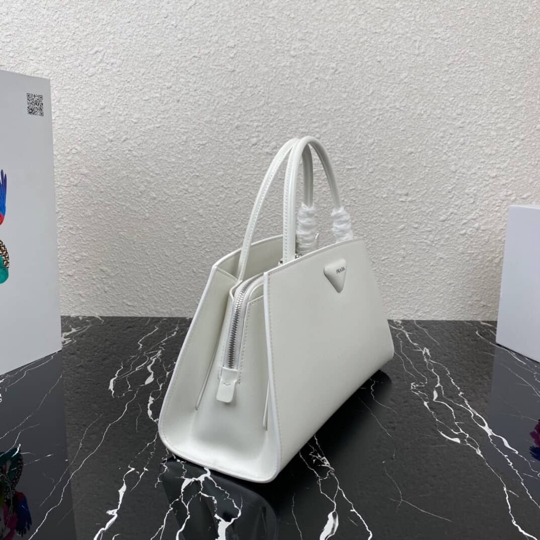 Pra*a Small Brushed Leather Replica Tote