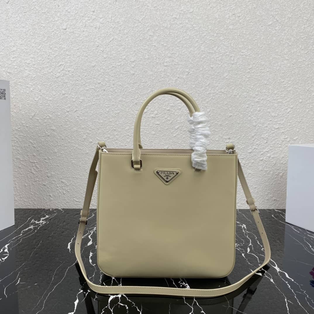 Pra*a Raffia Tote Dupe Womens Brushed Leather Replica Tote