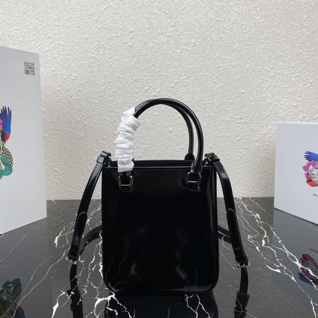 Pra*a Raffia Tote Dupe Small Brushed Leather Replica Tote
