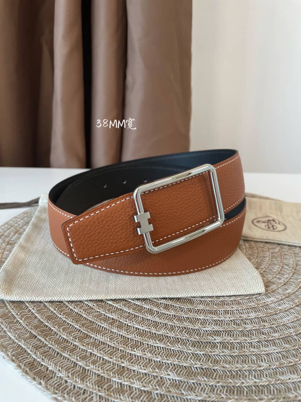 Knockoff H**me5 Logo Belt 38mm