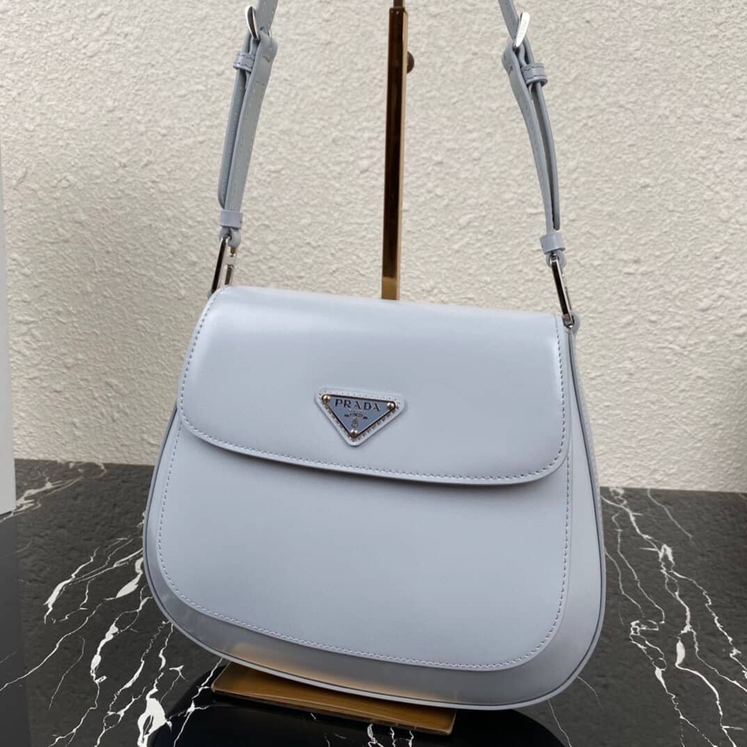 Pra*a Cleo Bag Dupe Brushed Leather Flap Shoulder Bag